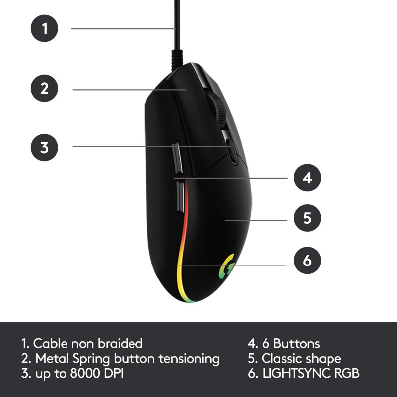 Logitech G102 LightSync 2nd Gen